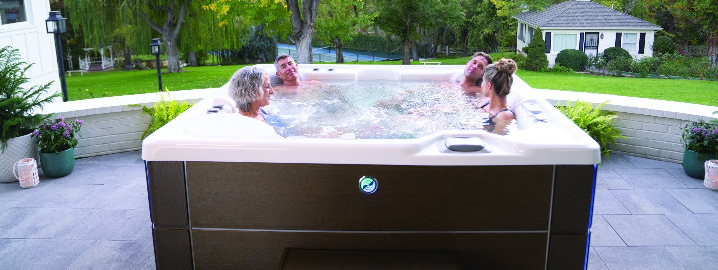 Family In Hot Tub