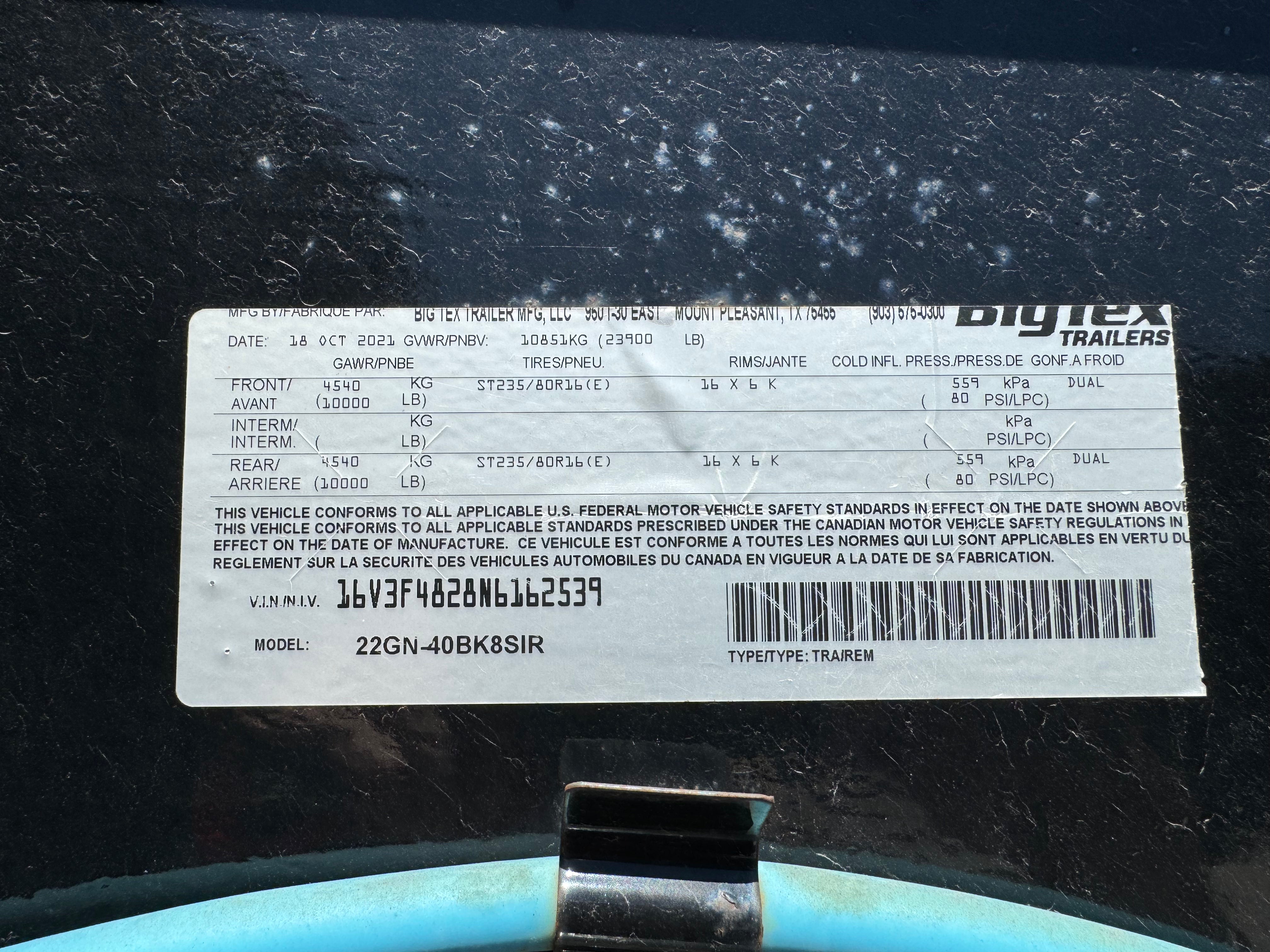 Big Tex Gooseneck Trailer