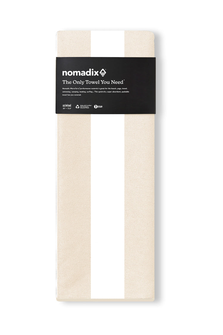 Nomadix Original Towel: Cabana Stripe Beige