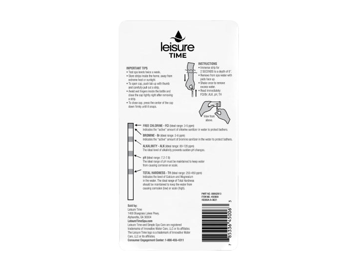 Leisure Time Test Strips | 4-in-1 Spa Test