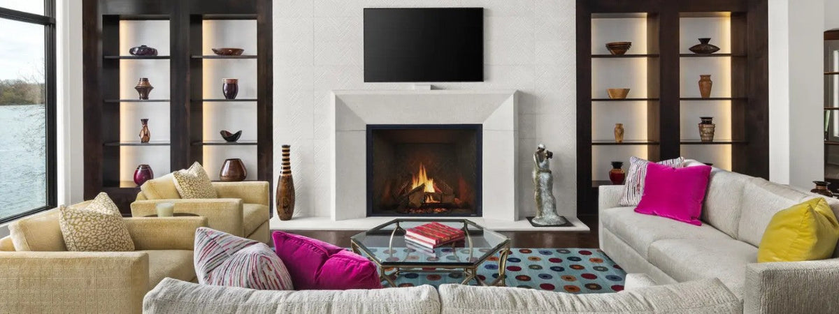 True Fireplace by Heat & Glo in a living room