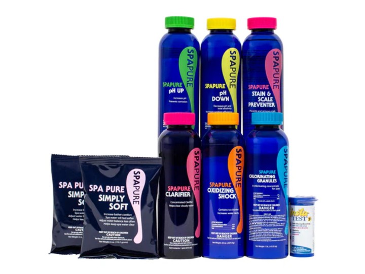 SpaPure Chlorine Starter Spa Care Kit | 8-Piece
