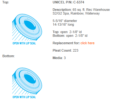 Unicel C-5374 Filter Cartridge - Leisure Time Inc.