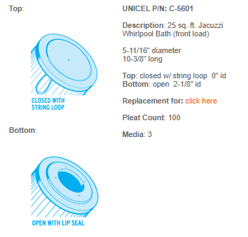 Unicel C-5601 Filter Cartridge - Leisure Time Inc.